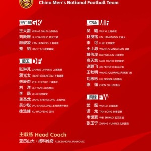 九游体育电竞比分-国足亚洲杯26人大名单：武磊领衔 吴少聪唯一海归