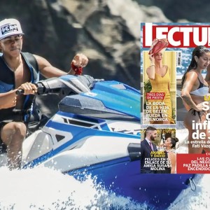 实锤?️亚马尔与大13岁网红亲密照流出，同乘快艇有说有笑?